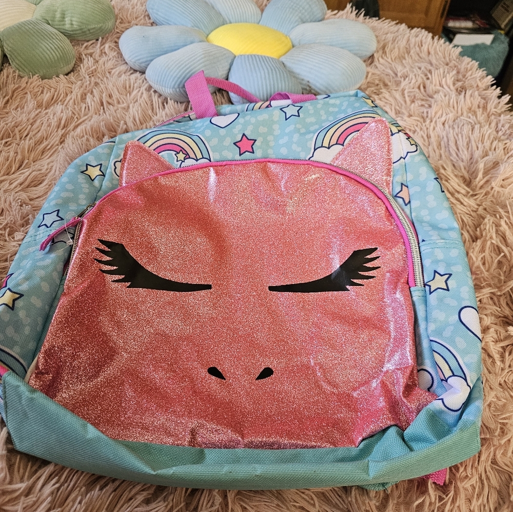 Pink and Blue Unicorn Backpack for Kids  NWOT